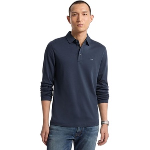 Michael Kors Men’s Long Sleeve Sleek MK Polo(Midnight)