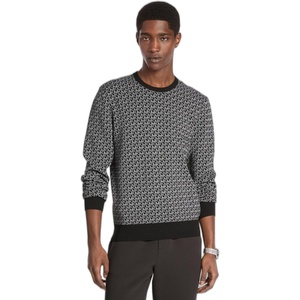 Michael Kors Men’s Mk Signature Crewneck Sweater(Black)