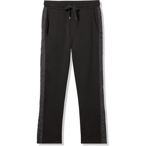 Michael Kors Men’s Mk Signature Logo Cotton Blend Pant(Black)