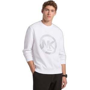 Michael Kors Men’s Mk Sport Logo Crewneck Sweatshirt(White)
