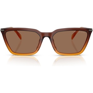 Michael Kors Men’s Mk2250u Everglades Universal Fit Cat Eye Sunglasses(Amber Gradient/Brown Solid)
