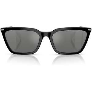 Michael Kors Men’s Mk2250u Everglades Universal Fit Cat Eye Sunglasses(Black/Silver Mirrored Gradient)