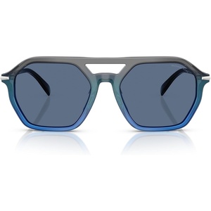 Michael Kors Men’s Mk2251u Jackson Hole Universal Fit Aviator Sunglasses(Grey Gradient/Blue Solid)