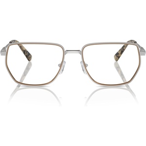 Michael Kors Men’s Mk3080 Steamboat Square Prescription Eyewear Frames(Shiny Silver/Demo Lens)