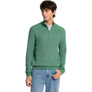 Michael Kors Men’s Mouline Quarter Zip Sweater(Jewel Green)