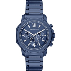 Michael Kors Men’s Prescott Chronograph Blue Stainless Steel Watch (Model: MK9251)