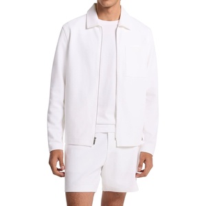 Michael Kors Men’s Racking Stitch Full Zip(White)