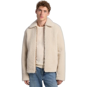 Michael Kors Men’s Shearling Shirt Jacket(Luggage)