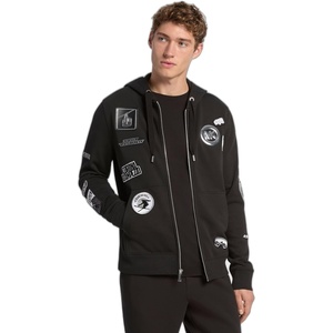 Michael Kors Men’s Ski Patch Full Zip Hoodie(Black)