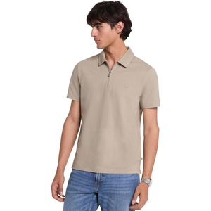 Michael Kors Men’s Sleek Pique Short Sleeve Zip Polo(Dusty Sage)