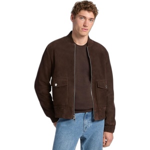 Michael Kors Men’s Suede Bomber Jacket(Chocolate)
