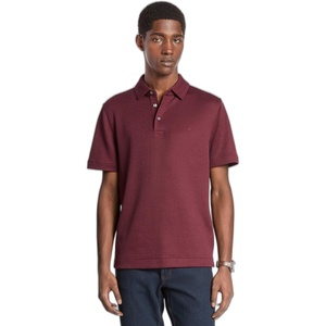 Michael Kors Men’s Textured Waffle Knit Polo(Oxblood)