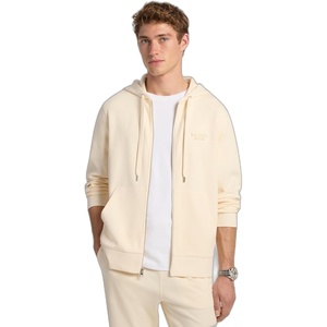 Michael Kors Men’s Tufted Logo Full Zip Hoodie(Bone)