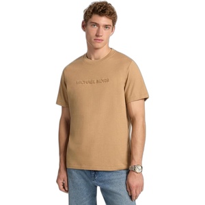 Michael Kors Men’s Tufted Logo T-Shirt(Dark Camel Heather)