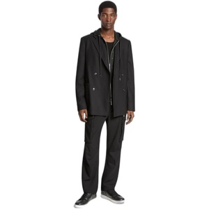 Michael Kors Men’s Wool Double Breasted Blazer(Black)