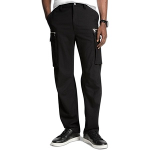 Michael Kors Men’s Wool Zip Pocket Cargo Pant(Black)