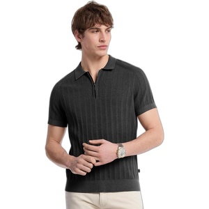 Michael Kors Men’s Zip Placket Polo(Black)