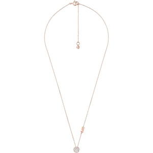Michael Kors Rose Gold-Tone Necklace; Sterling Silver Necklaces; Jewelry for Women(Round Pavé)