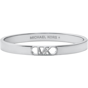 Michael Kors Silver-Tone Bracelet for Women; Bracelets; Jewelry for Women(MK Logo Bangle)