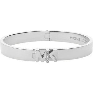 Michael Kors Silver-Tone Bracelet for Women; Bracelets; Jewelry for Women(MK Logo Turnlock)