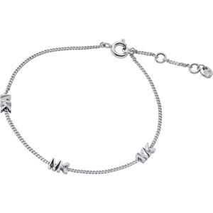 Michael Kors Silver-Tone Bracelet for Women; Sterling Silver Bracelets; Jewelry for Women(MK Logo)