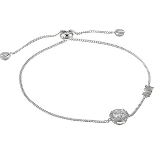 Michael Kors Silver-Tone Bracelet for Women; Sterling Silver Bracelets; Jewelry for Women(Round Pavé)
