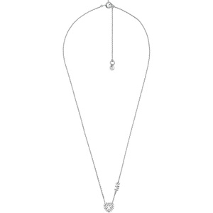 Michael Kors Silver-Tone Necklace; Sterling Silver Necklaces; Jewelry for Women(Heart Pavé)