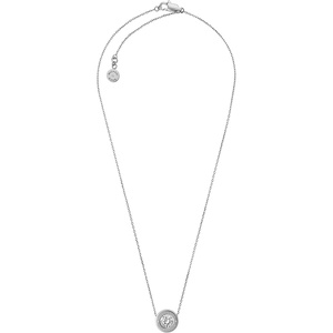 Michael Kors Silver-Tone Necklace for Women; Necklaces for Women; Jewelry for Women(Round Pendant)