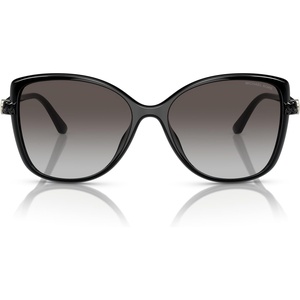 Michael Kors Women’s MK2181U Malta Universal Fit Butterfly Sunglasses(Black/Dark Grey Gradient)