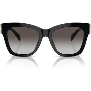 Michael Kors Women’s MK2182U Empire Square Universal Fit Square Sunglasses(Black/Dark Grey Gradient)
