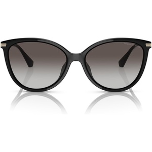 Michael Kors Women’s MK2184U Dupont Universal Fit Cat Eye Sunglasses(Black/Dark Grey Gradient)