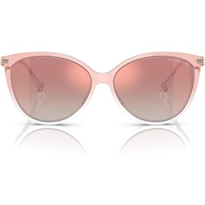 Michael Kors Women’s MK2184U Dupont Universal Fit Cat Eye Sunglasses(Pink Clear/Rose Gold Gradient)