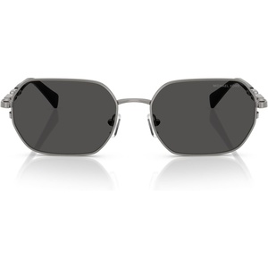 Michael Kors Women’s Mk1165 Saint Martin Square Sunglasses(Gunmetal Shiny/Dark Grey Solid)