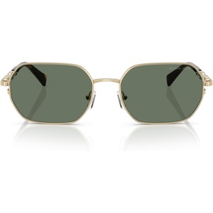 Michael Kors Women’s Mk1165 Saint Martin Square Sunglasses(Light Gold Shiny/Green Solid)