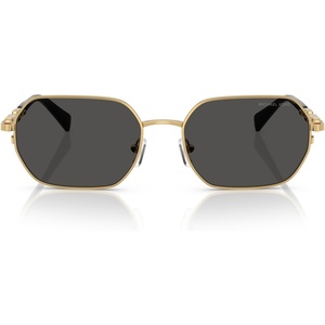 Michael Kors Women’s Mk1165 Saint Martin Square Sunglasses(Yellow Gold Shiny/Dark Grey Solid)