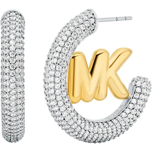 Michael Kors Women’s Pavé Logo Hoop Earrings (Model: MKJ8561931)