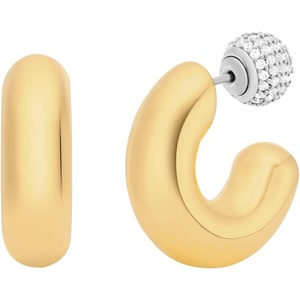 Michael Kors Women’s Reversible Pavé Hoop Earrings (Model: MKJ8510931)