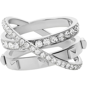 Michael Kors Women’s Ring; Rings for Women; Gold or Silver-Tone Rings for Women(SILVER STACKED)