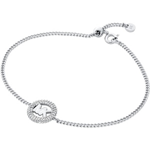 Michael Kors Women’s Silver Pavé Logo Bracelet (Model: MKJ8577040)