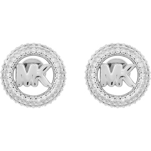 Michael Kors Women’s Silver Small Logo Stud Earrings (Model: MKJ8560040)