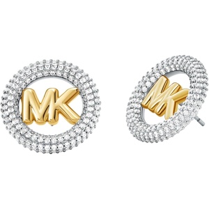 Michael Kors Women’s Two Tone Pavé Logo Medium Stud Earrings (Model: MKJ8548931)