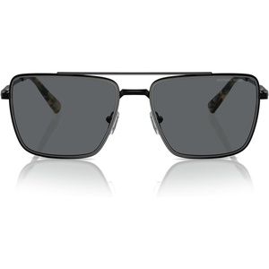 Michael Kors mens Mk1154 Blue Ridge Square Sunglasses(Shiny Black/Dark Grey Solid)