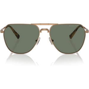 Michael Kors mens Mk1156 Keswick Aviator Sunglasses(Shiny Gold/Olive Green)