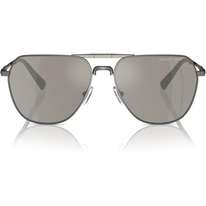 Michael Kors mens Mk1156 Keswick Aviator Sunglasses(Shiny Gunmetal/Silver Mirrored)