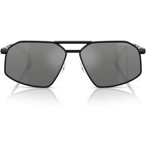 Michael Kors mens Mk1167 Mar Vista Hexagonal Sunglasses(Black Shiny/Silver Mirrored Gradient)