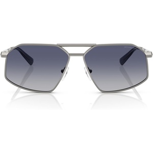 Michael Kors mens Mk1167 Mar Vista Hexagonal Sunglasses(Shiny Gunmetal/Blue Gradient)