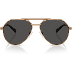 Michael Kors mens Mk1168 Brentwood Aviator Sunglasses(Beige Gold/Dark Grey Solid)