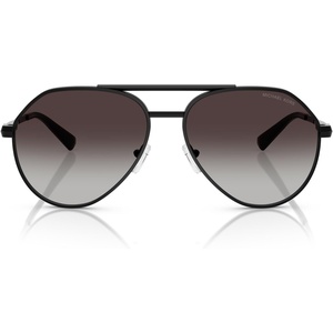 Michael Kors mens Mk1168 Brentwood Aviator Sunglasses(Black Shiny/Dark Grey Gradient)