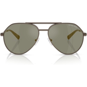 Michael Kors mens Mk1168 Brentwood Aviator Sunglasses(Matte Husk/Olive Mirrored)