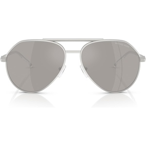 Michael Kors mens Mk1168 Brentwood Aviator Sunglasses(Matte Silver/Silver Mirrored)